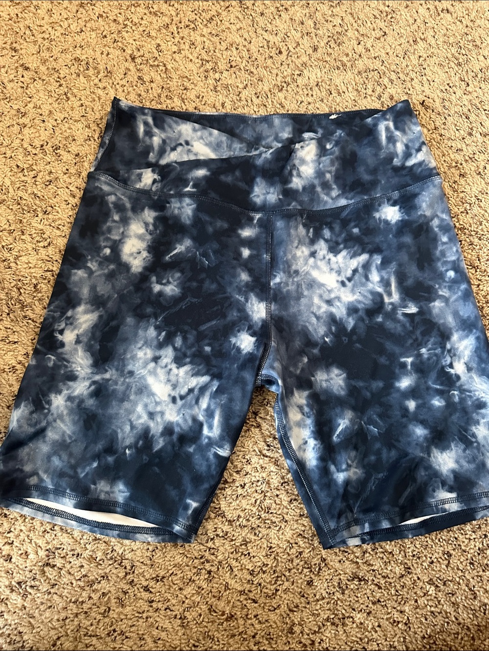 Maurices Navy Tie-Dye Bike Shorts, L